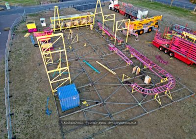 Wild Mouse Roller Coaster under construction - Sunrider Drones Ltd 2022